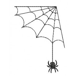Stickdatei - Halloween Doodle Spinnennetz